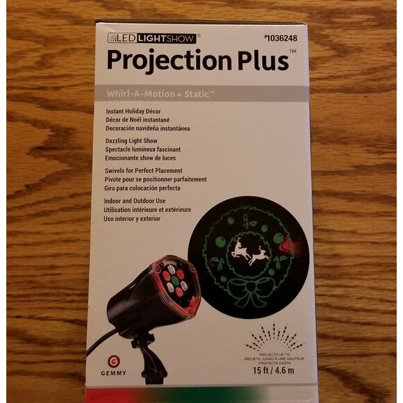 Gemmy Light Show LED Projection Plus Whirl A Motion Static 2 Effects in 1 86085 - Picture 4 of 5